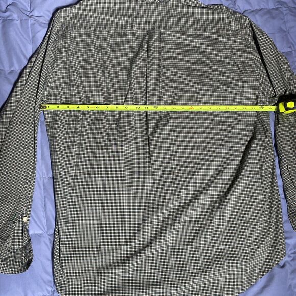Tommy Hilfiger Green Checked Button Up Shirt Size Mens XL - Picture 5 of 7
